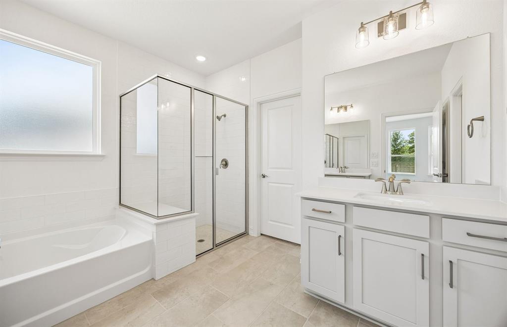 Separate tub and shower in primary bath