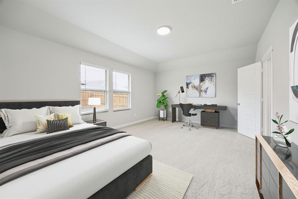 Primary Suite in the Hayden home plan by Trophy Signature Homes – REPRESENTATIVE PHOTO