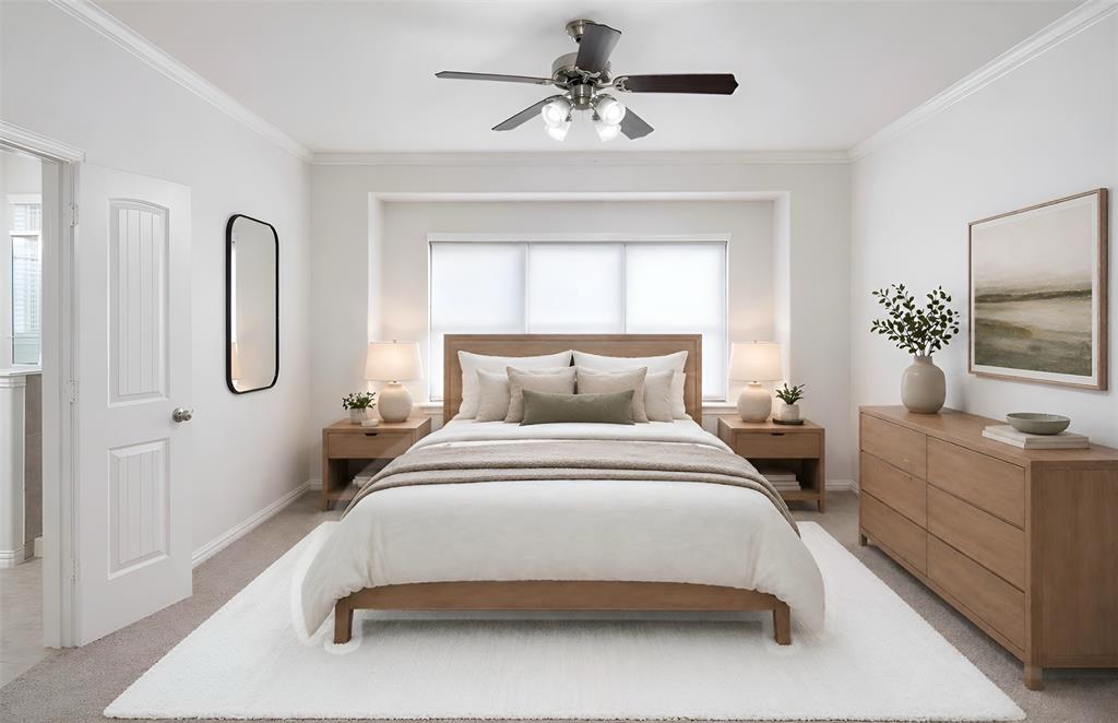 Primary Bedroom Upstairs Virtually Staged Primary Bedroom Upstairs Virtually Staged