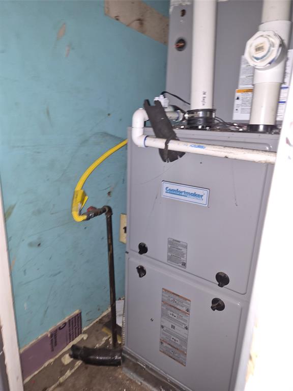 Forced air furnace unit with PVC exhaust piping