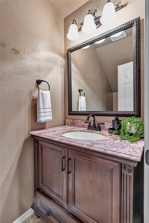 spacious hall half bath