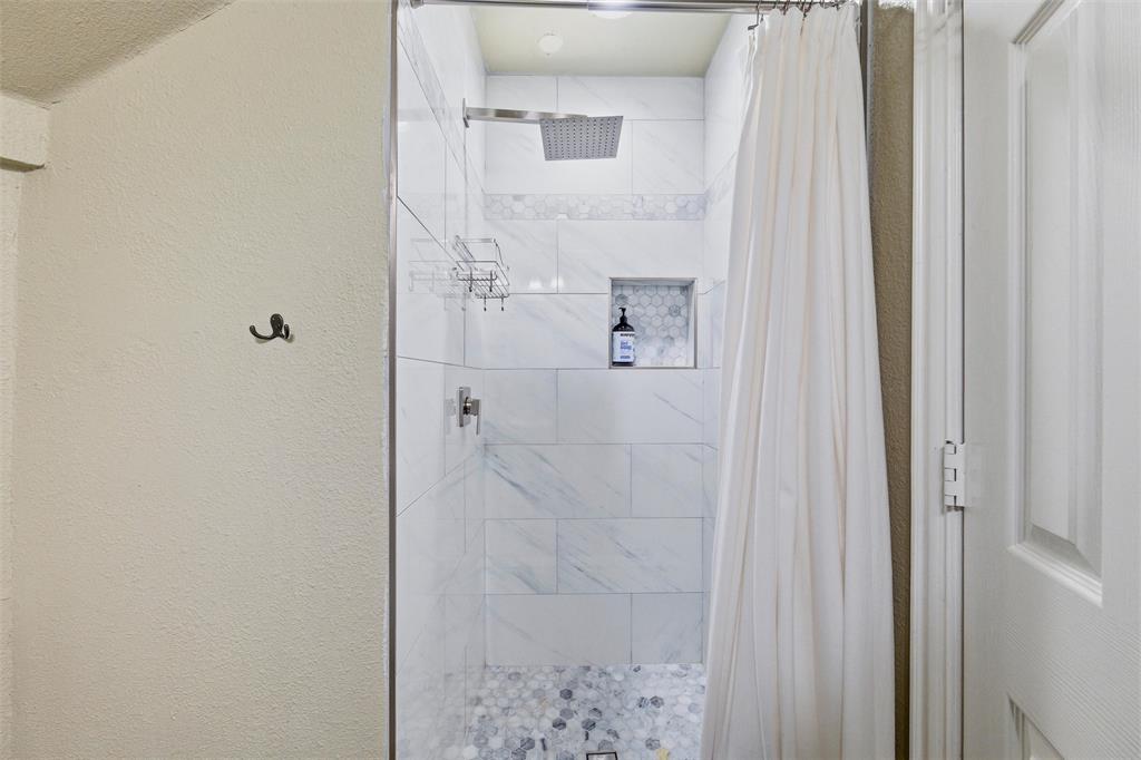 Don't miss the shower in downstairs hall bathroom