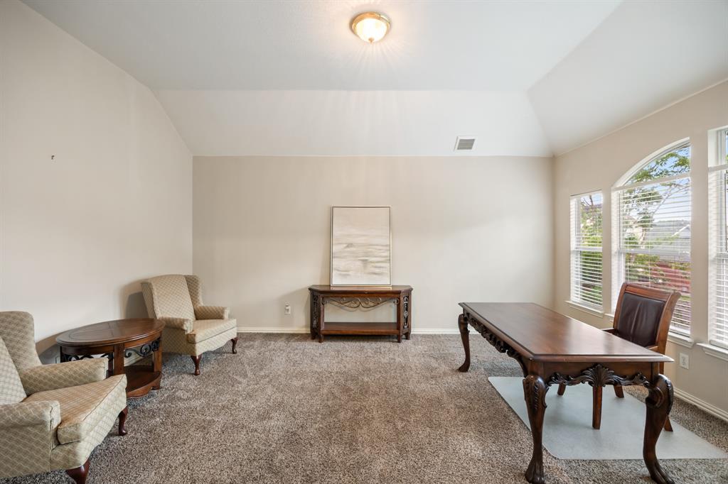 Media room used as an office