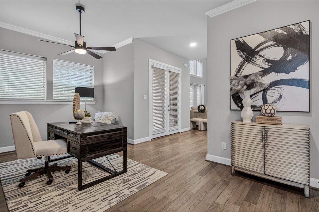 Versatile flex space currently used as an office