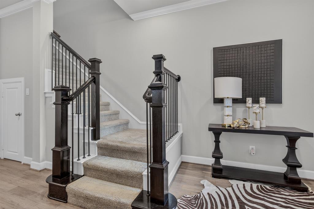 View of foyer and staircase leading to second floor