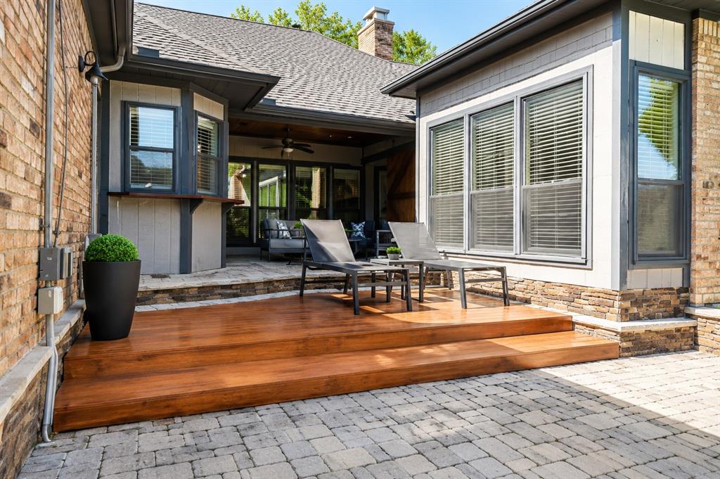 Expanded deck provides ample space for entertaining and sunbathing.