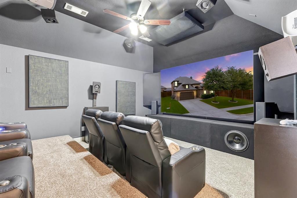What you see is what you get.  This movie room conveys as shown.