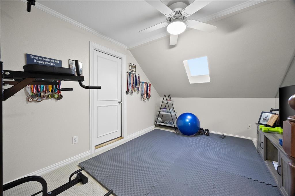 Your own work out space can double for bonus room or storage!