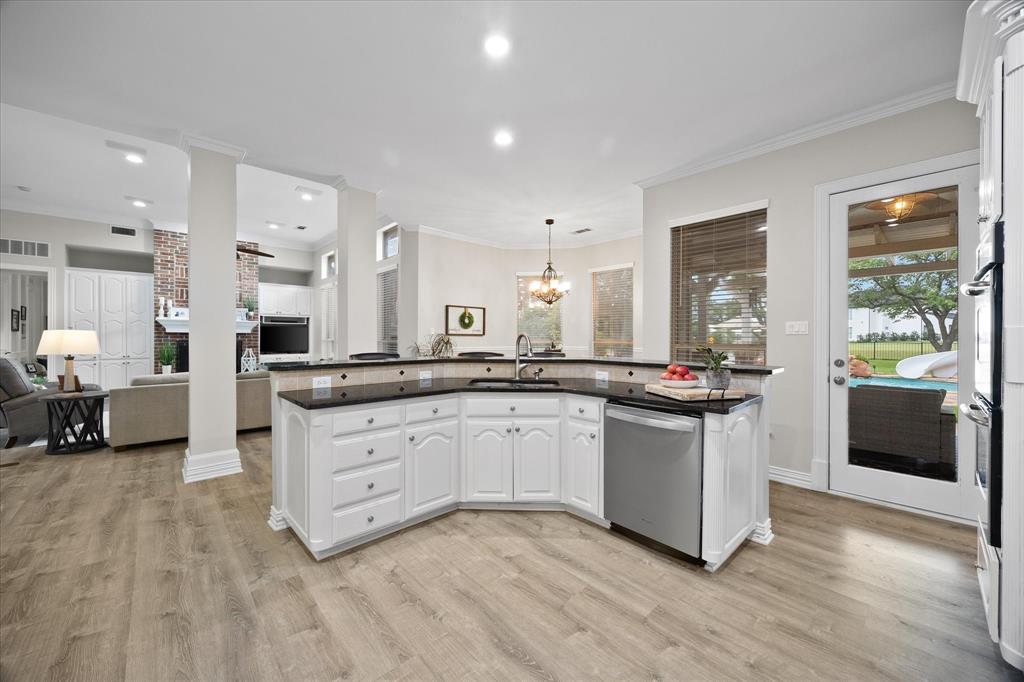 Kitchen opens onto outdoor living area