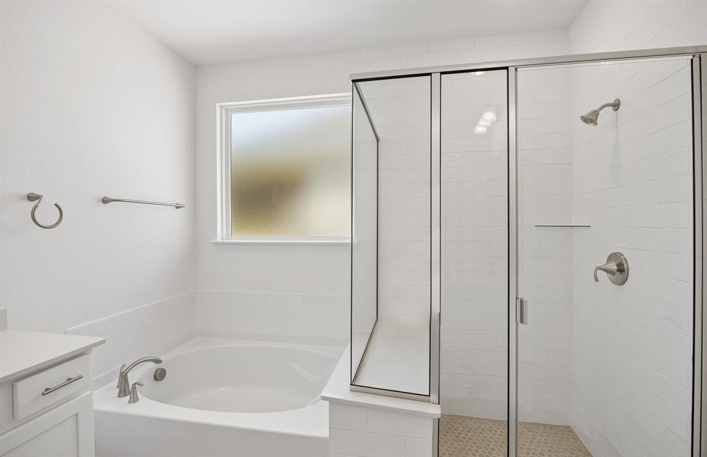 Separate tub and shower in primary bath