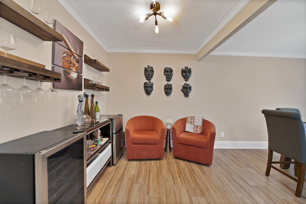 Currently using as bar area
