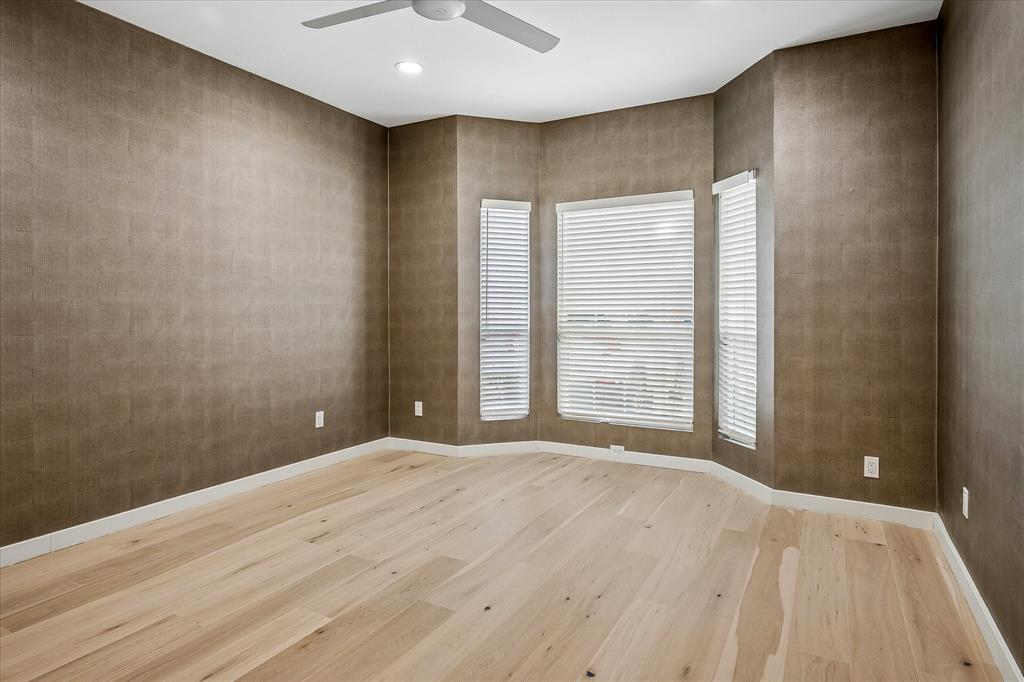 Split second bedroom would make a beautiful den or office space.