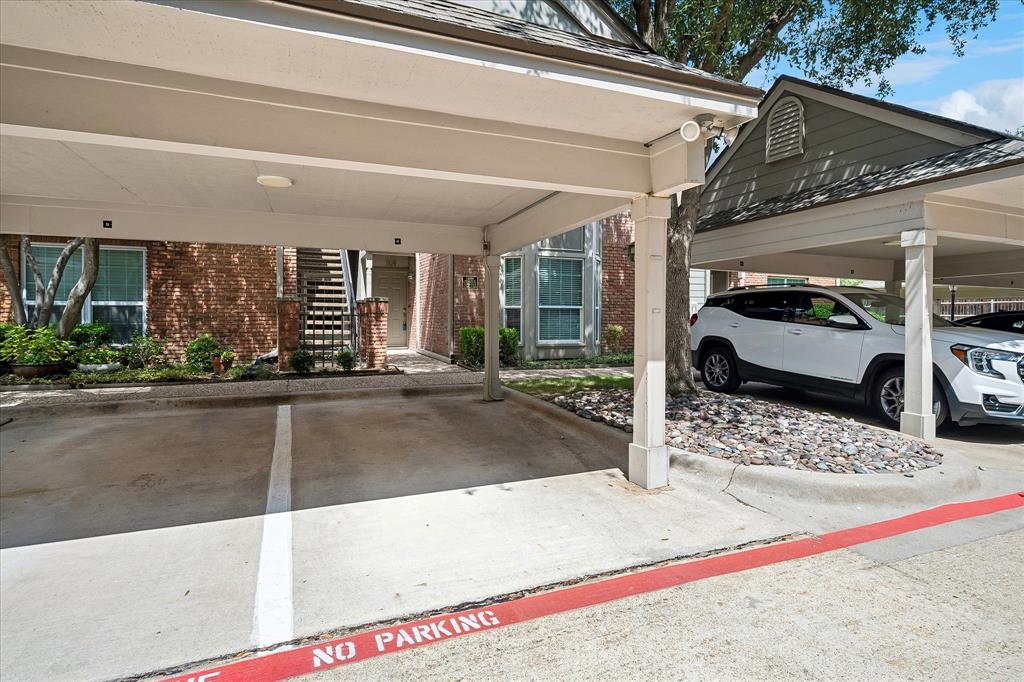 Parking for the unit is immediately out the front door.