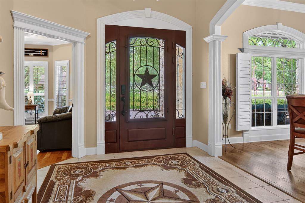 Entry hall with beautiful front door. Entry hall with beautiful front door.