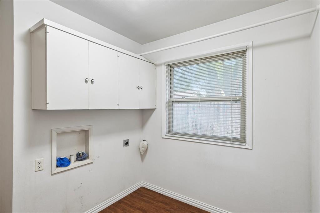 Laundry room by garage