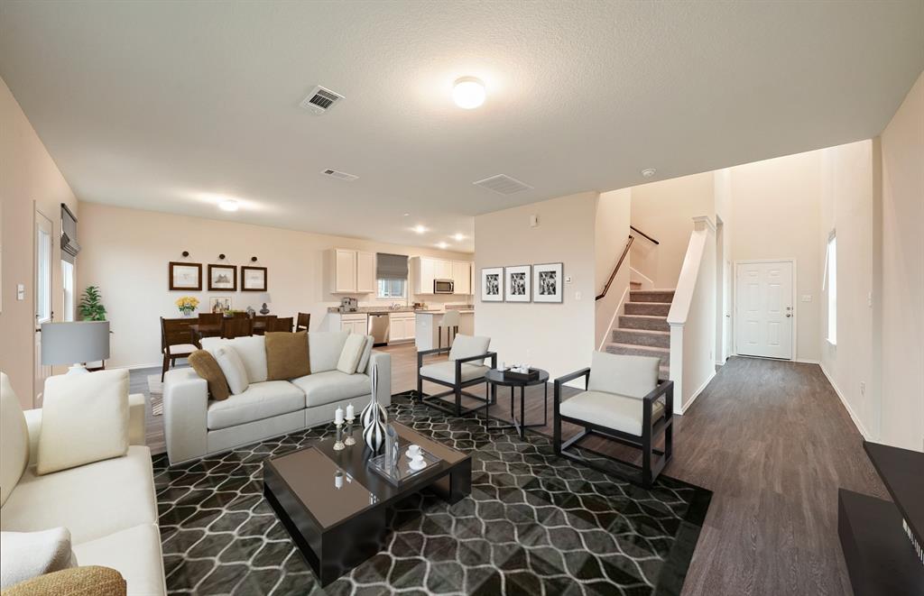 *Model Representation - Gathering room with view of main living areas