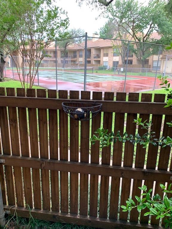 Near the condo's tennis court