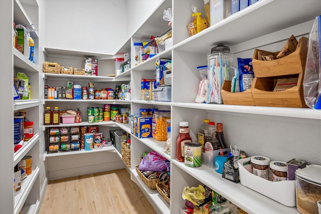 Walk-in pantry with plenty of space