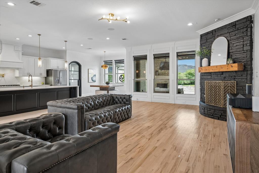 Open Living Room to Kitchen overlooks Beautiful Backyard Open Living Room to Kitchen overlooks Beautiful Backyard