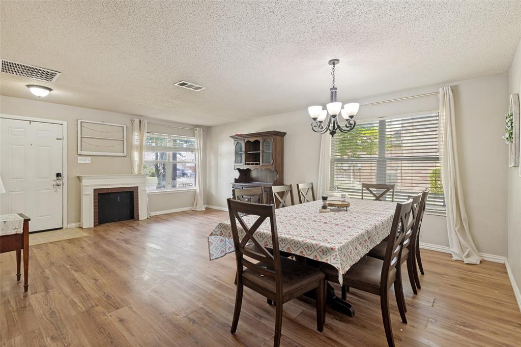 Open concept living and dining area