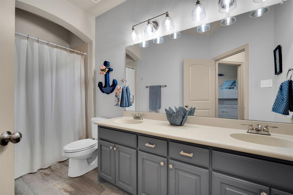 Guest Bathroom with double sinks
