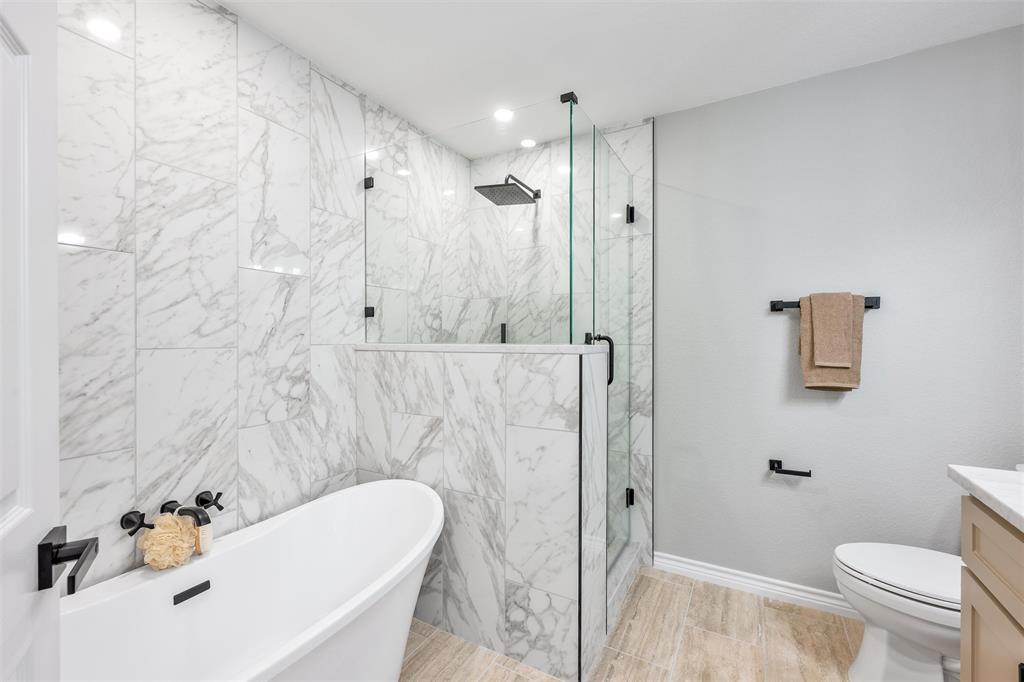 Ceramic tile floors and custom bath remodel
