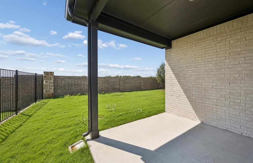 Built-in covered back patio