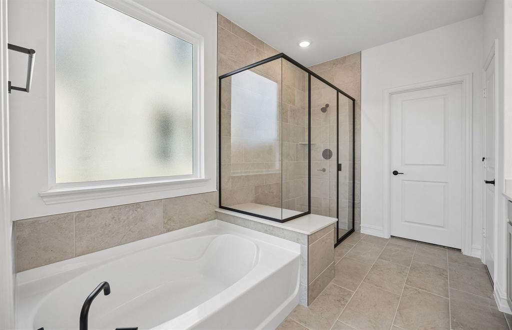 Separate tub and shower in primary bath