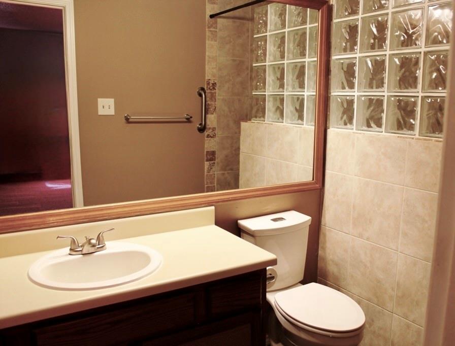 Primary bathroom with walk in shower