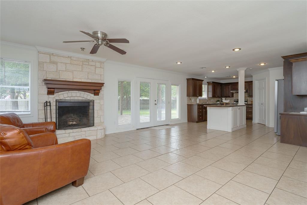 View from the living room, back into the kitchen. Great open floor plan!
