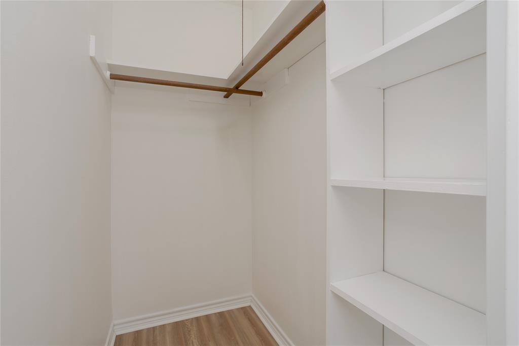 Spacious walk-in closet.