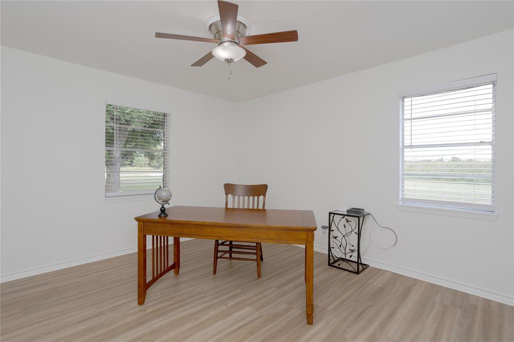 One of the secondary bedrooms, currently used as an office.