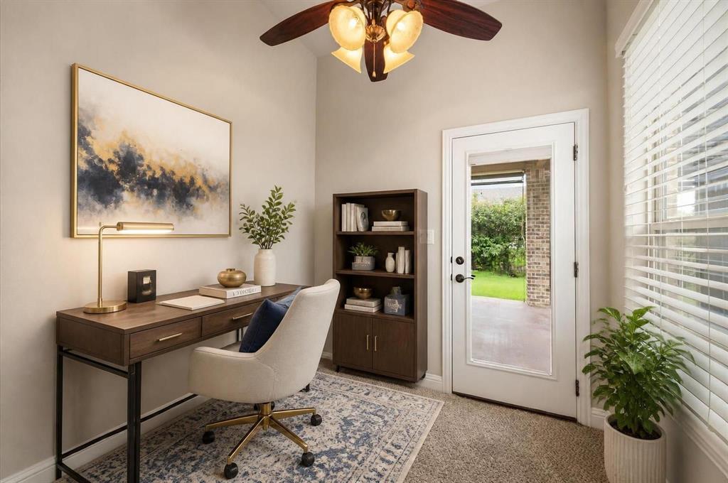 Virtually staged office area