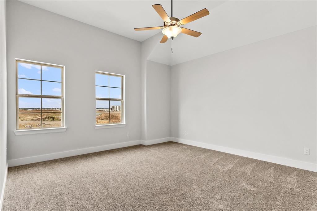 Primary bedroom with lake views