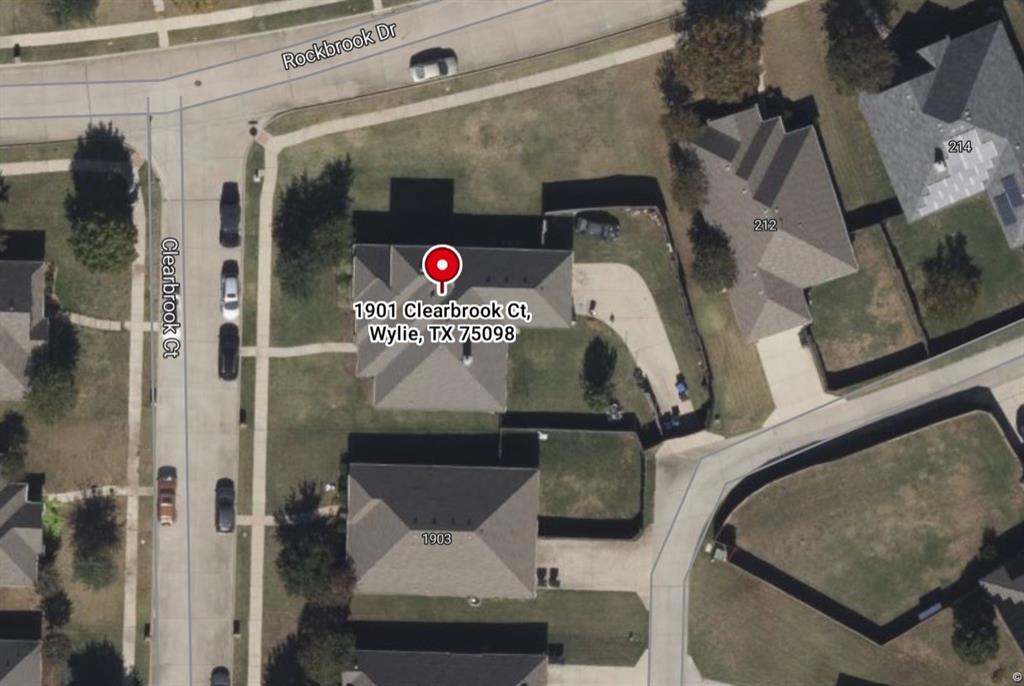 Aerial Property Map. Displaying the property's address and surrounding structures. Very large corner piece