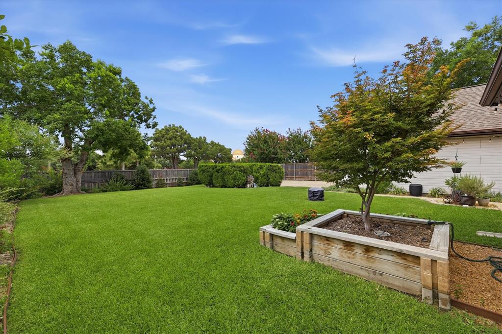 Front corner of the yard looking toward the driveway.