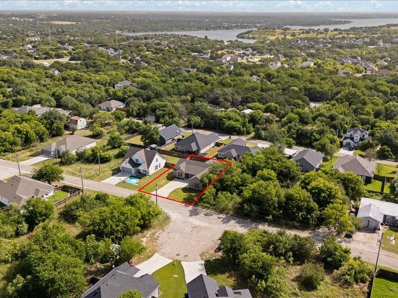Aerial view with Lake Granbury Aerial view with Lake Granbury