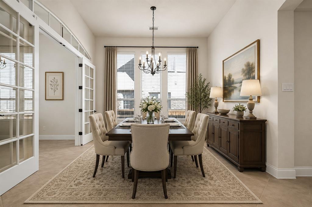 Staged Dining Area