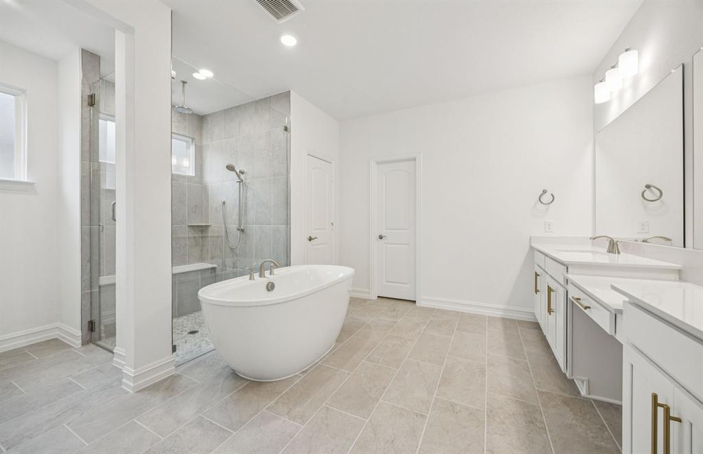 *Floorplan representation, not actual home - Owner's private bath with double vanity