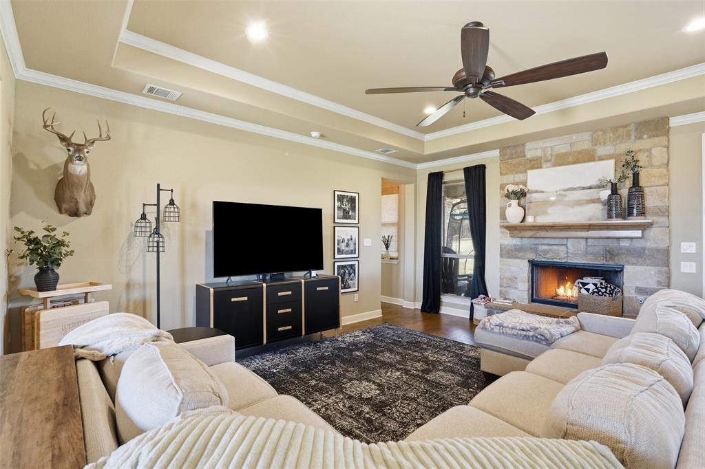 Living space is comfy and cozy.
