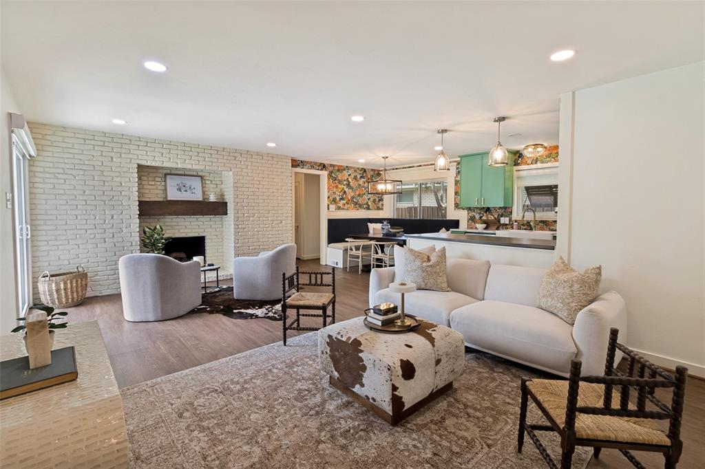 Open Kitchen and Den areas