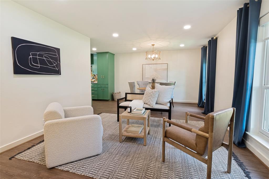 Living and Dining adjacent to kitchen