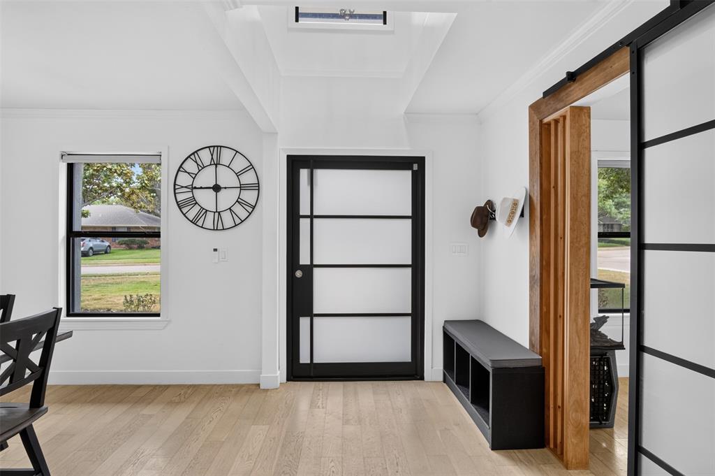 Entry with office on the right