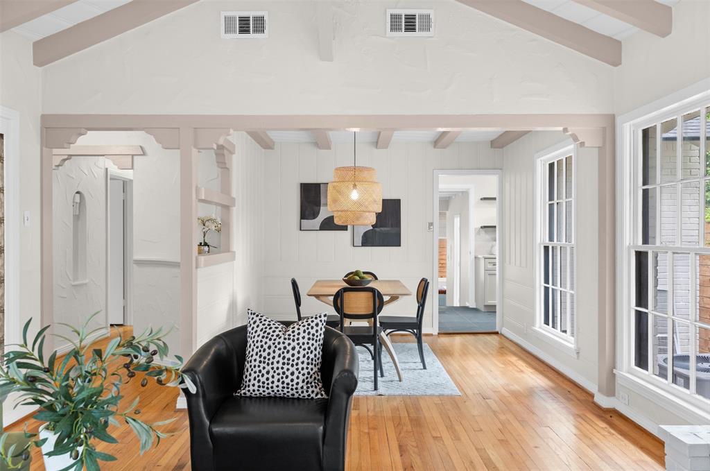 Living room overlooking the dining area
