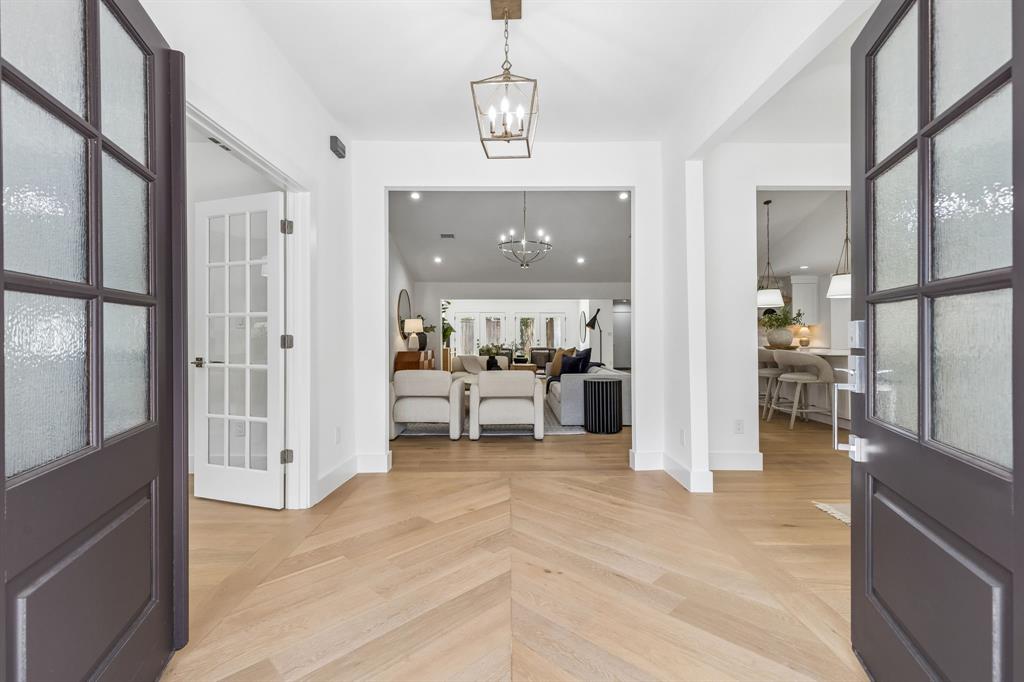 Grand entry through french doors