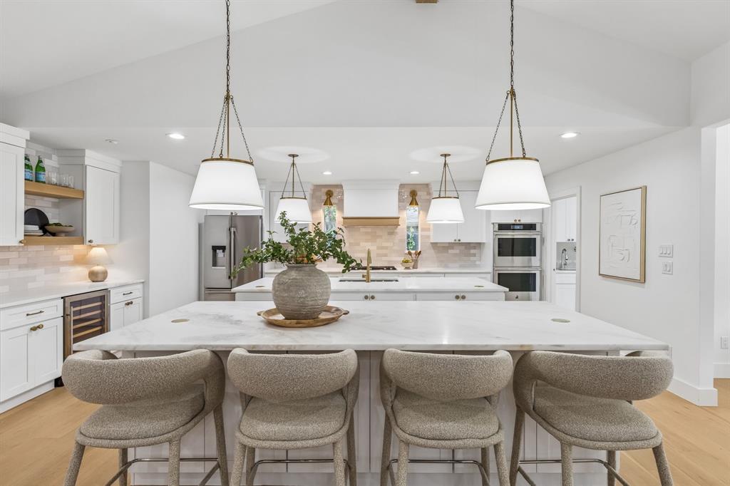 Double island kitchen with an abundance of countertop space