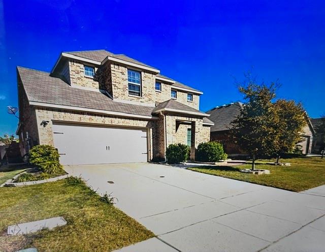 Brick exterior with a gabled roofline Brick exterior with a gabled roofline