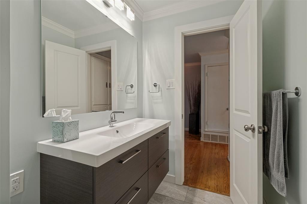 updated secondary bath.
