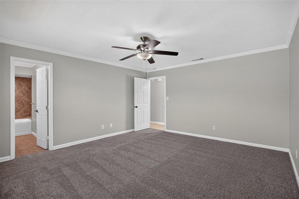 New carpet in the primary suite.