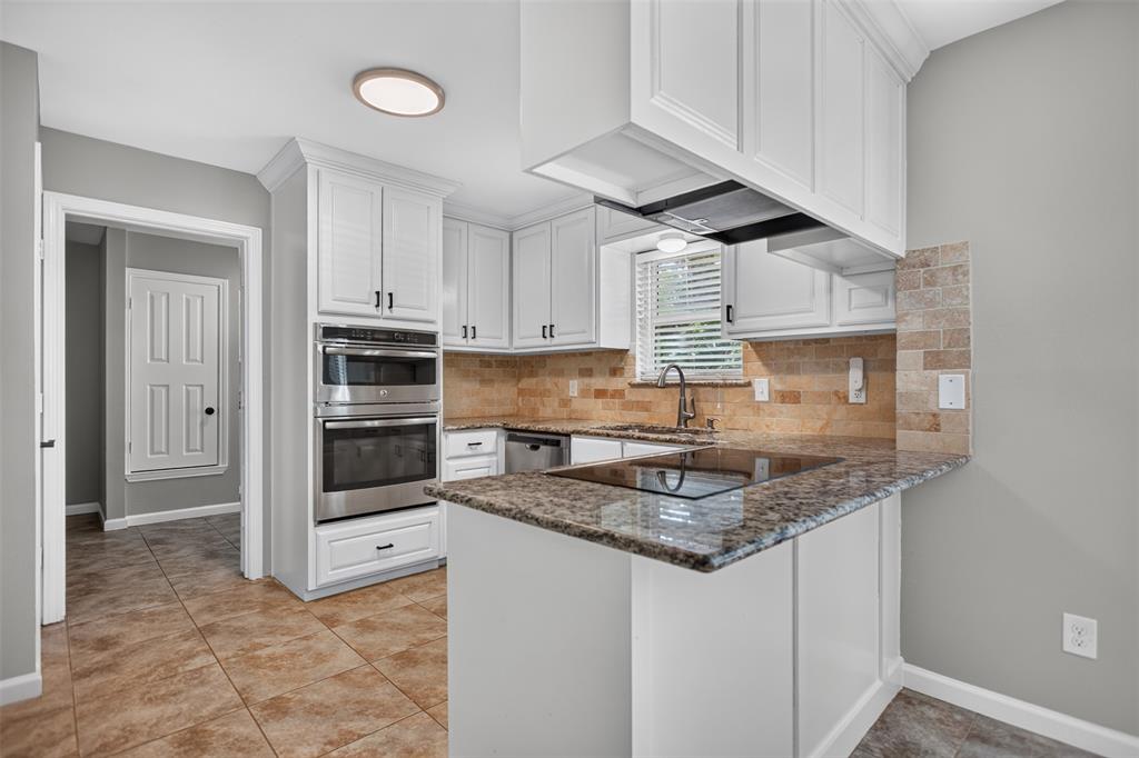Stainless steel appliances and plenty of cabinet storage